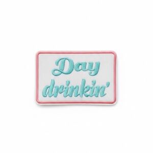 2.5”x4” Day Drinkin’ Embroidered Iron On Patch New